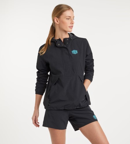 Dámské Bundy Umbro S Kapucí Travel PTF Cagoule Černé | CZ-99780