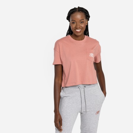 Dámské Crop Tops Umbro Diamond Crop Tee Růžové Bílé | CZ-15669