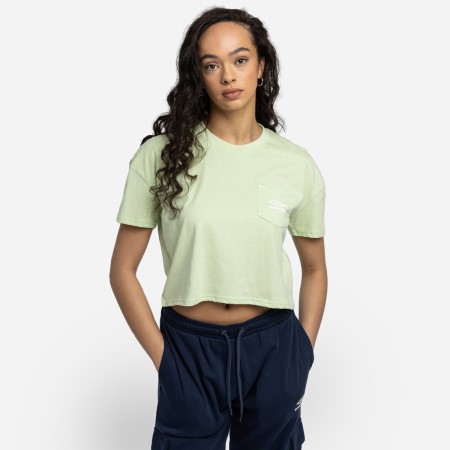 Dámské Crop Tops Umbro Diamond Crop Tee Světle Zelene Bílé | CZ-77528