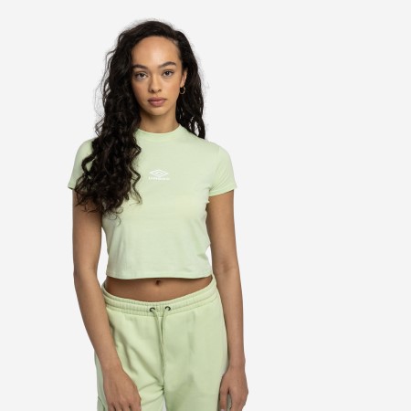 Dámské Crop Tops Umbro Diamond Fitted Crop Tee Světle Zelene Bílé | CZ-51192