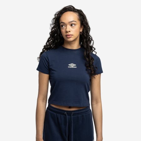 Dámské Crop Tops Umbro Diamond Fitted Crop Tee Indigo | CZ-71540