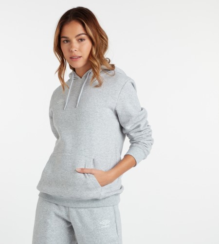 Dámské Mikiny S Kapucí Umbro Club Leisure Hoody Šedé Bílé | CZ-19573