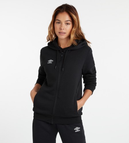 Dámské Mikiny S Kapucí Umbro Club Leisure ZT Hoodie Černé Bílé | CZ-14375