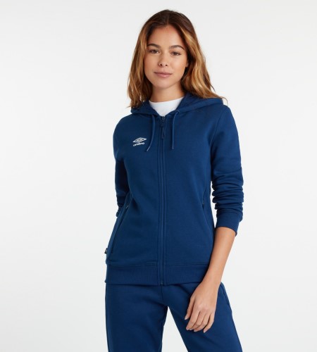 Dámské Mikiny S Kapucí Umbro Club Leisure ZT Hoodie Tmavě Blankyt Bílé | CZ-45842