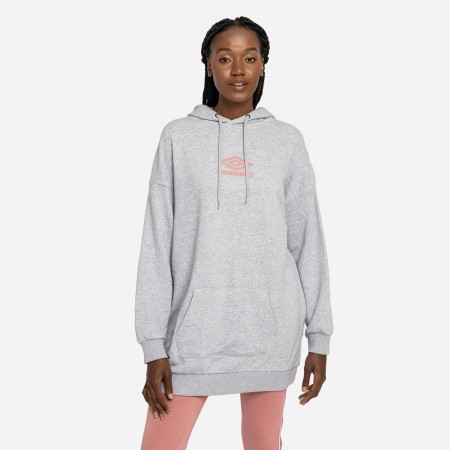 Dámské Mikiny S Kapucí Umbro Diamond Oversized Oh Hood Šedé Růžové | CZ-61066