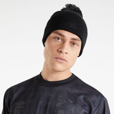Dámské Klobouky Umbro New Order Bobble Beanie Černé Černé | CZ-18061