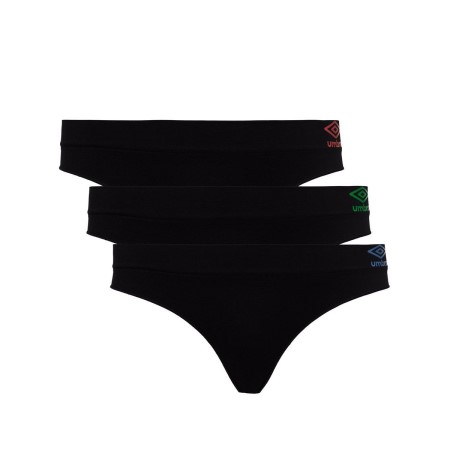 Dámské Spodní Prádlo Umbro Beth Seamless Tanga (3 Pack) Černé | CZ-76120
