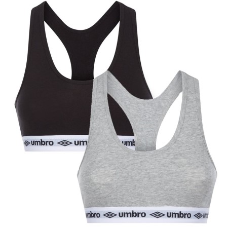 Dámské Spodní Prádlo Umbro Core Bra 2-pack Černé Šedé | CZ-80030