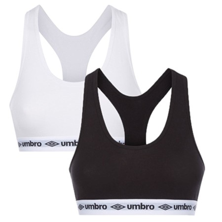 Dámské Spodní Prádlo Umbro Core Bra 2-pack Černé Bílé | CZ-95774