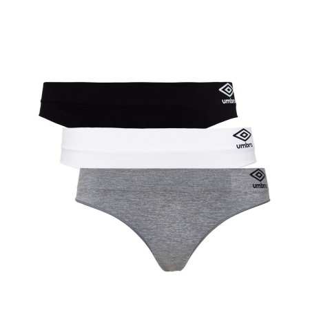 Dámské Spodní Prádlo Umbro Kim Seamless Tanga (3 Pack) Černé Šedé Bílé | CZ-05441