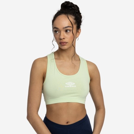 Dámské Sportovní Podprsenky Umbro Diamond Sports Bra Světle Zelene Bílé | CZ-20339