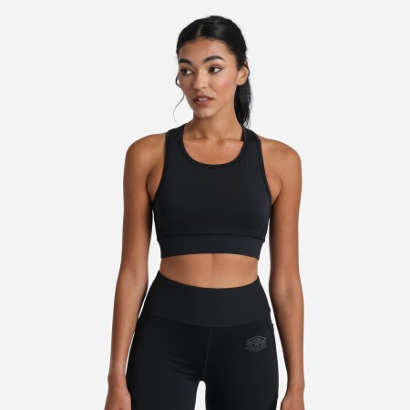 Dámské Sportovní Podprsenky Umbro Pro Tréninková Sports Bra Černé | CZ-39027
