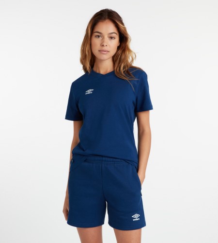 Dámské Tričko Umbro Club Leisure Crew Tee Tmavě Blankyt Bílé | CZ-18246