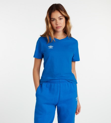 Dámské Tričko Umbro Club Leisure Crew Tee Královská Modrá Bílé | CZ-68668