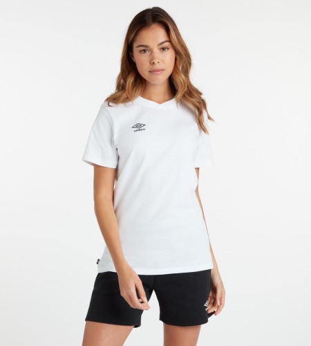 Dámské Tričko Umbro Club Leisure Crew Tee Bílé Černé | CZ-74671