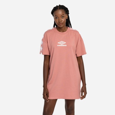 Dámské Tričko Umbro Diamond Taped Oversized Tee Šaty Růžové Bílé | CZ-21193