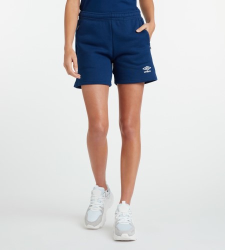 Dámské Šortky Umbro Club Leisure Jog Krátké Tmavě Blankyt Bílé | CZ-08517