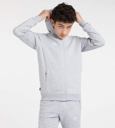 Dětské Mikiny S Kapucí Umbro Club Leisure ZT Hoodie Junior Šedé Bílé | CZ-26088