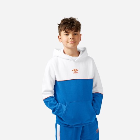 Dětské Mikiny S Kapucí Umbro Contrast Hoodie Bílé Blankyt | CZ-52207