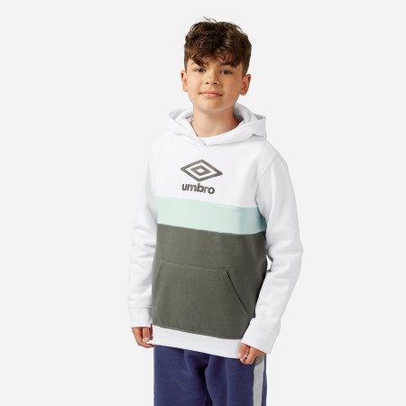 Dětské Mikiny S Kapucí Umbro Paneled Hoodie Bílé Zelene | CZ-19676