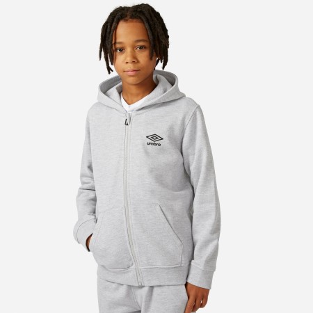 Dětské Mikiny S Kapucí Umbro Zip Through Hoodie Šedé | CZ-94098