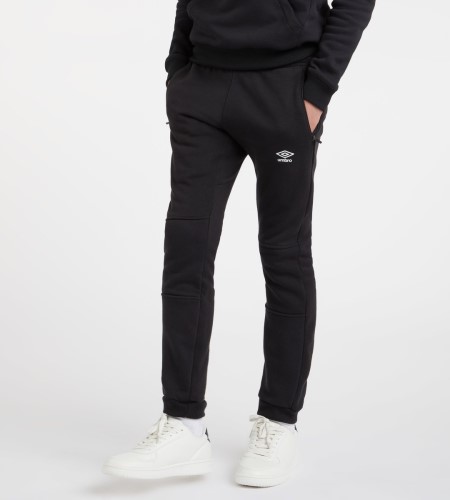 Dětské Kalhoty Umbro Club Leisure Jogpant Junior Černé Bílé | CZ-82850