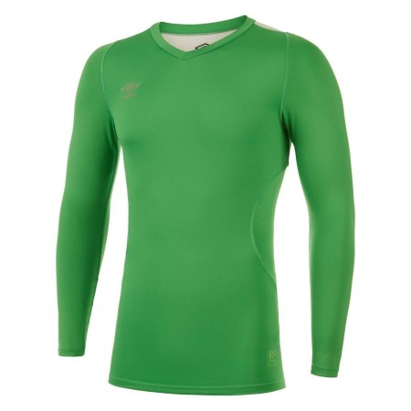 Pánské Baselayers Umbro Elite V Neck Baselayer LS Zelene | CZ-15045