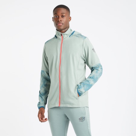 Pánské Bundy Umbro Pro Tréninková Grafická Shower Jacket Zelene Blankyt Koralove | CZ-63268