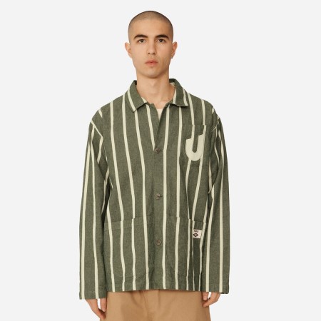 Pánské Bundy Umbro YMC Pruhovaný Refs Jacket Zelene Krém | CZ-86908