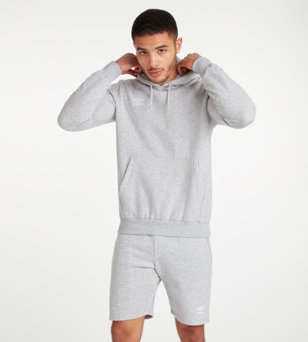 Pánské Mikiny S Kapucí Umbro Club Leisure Hoody Šedé Bílé | CZ-14749