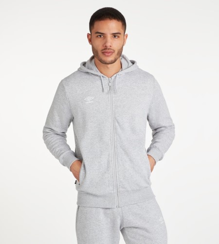 Pánské Mikiny S Kapucí Umbro Club Leisure ZT Hoodie Šedé Bílé | CZ-42753