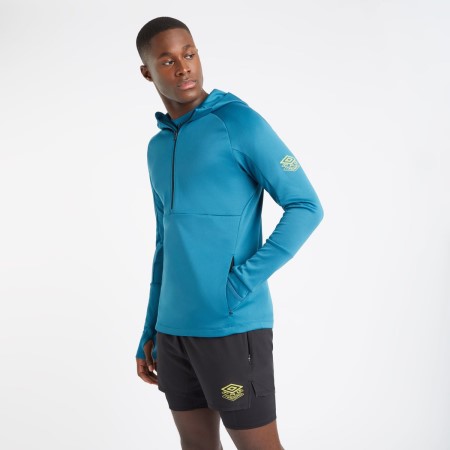 Pánské Mikiny S Kapucí Umbro Pro Tréninková Elite Half Zip Hoodie Blankyt Koralove | CZ-41344