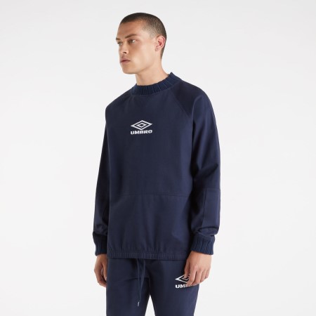 Pánské Topy S Dlouhým Rukávem Umbro Drill Sweat Top Tmavě Tmavě Blankyt Tmavě Tmavě Blankyt | CZ-17518