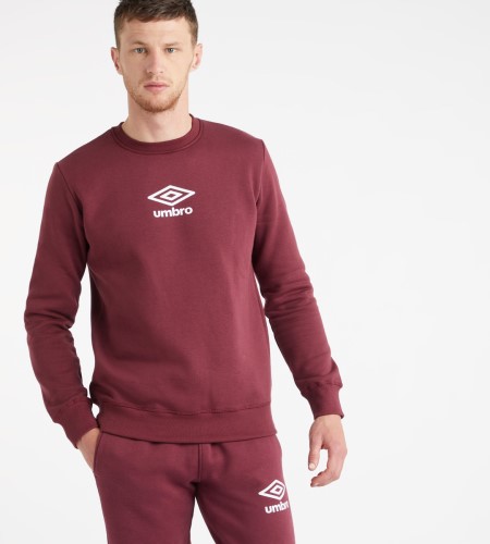 Pánské Mikiny Umbro Active Style Emblem Sweat Tmavě Červené Bílé | CZ-89754