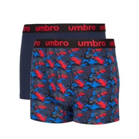 Pánské Spodní Prádlo Umbro Camo Boxers (2 Pack) Červené Tmavě Blankyt | CZ-61339