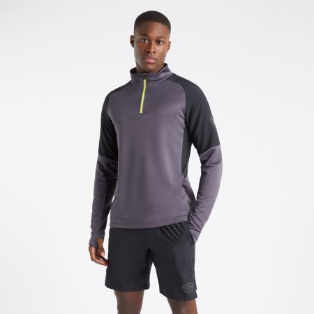 Pánské Topy Umbro Pro Tréninková Hybridní Half Zip Top Fialové Černé Světle Zelene | CZ-28217