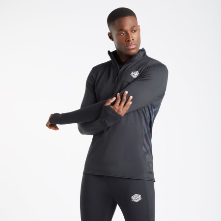 Pánské Topy Umbro Pro Tréninková Quarter Zip Top Černé | CZ-00945