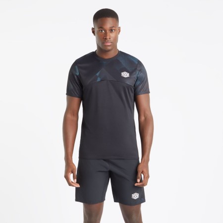 Pánské Tričko Umbro Pro Tréninková Gym Tee Černé | CZ-65540