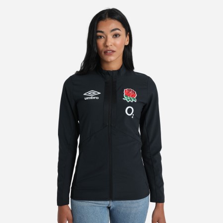 Fotbalové Bundy Umbro England Rugby 22/23 Anthem Jacket Černé | CZ-34888