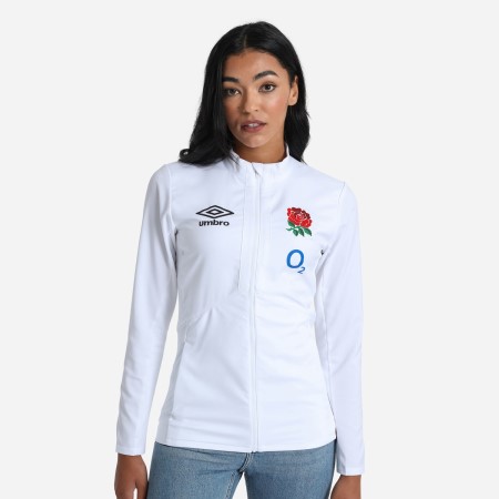 Fotbalové Bundy Umbro England Rugby 22/23 Anthem Jacket Bílé | CZ-50844