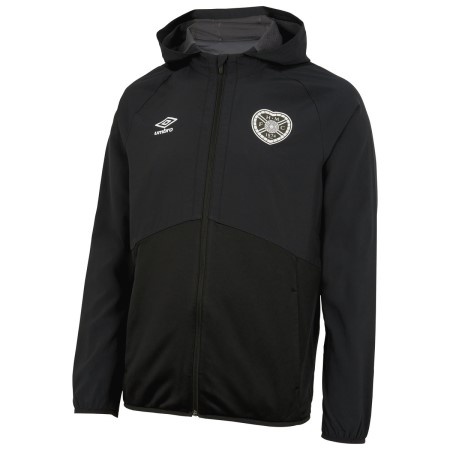 Fotbalové Bundy Umbro Heart Of Midlothian F.c. 22/23 S Kapucí Jacket Černé | CZ-61209