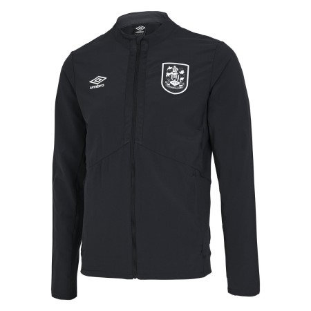 Fotbalové Bundy Umbro Huddersfield Town 22/23 Presentation Jacket Černé | CZ-17094