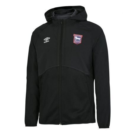 Fotbalové Bundy Umbro Ipswich Town 22/23 S Kapucí Jacket Černé | CZ-93781
