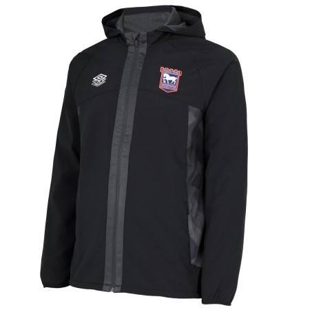 Fotbalové Bundy Umbro Ipswich Town 22/23 Shower Jacket Junior Černé | CZ-68100