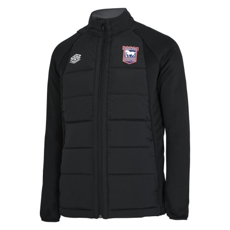 Fotbalové Bundy Umbro Ipswich Town 22/23 Thermal Jacket Junior Černé | CZ-06340