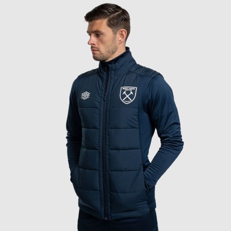 Fotbalové Bundy Umbro West Ham Utd 22/23 Gilet Tmavě Tmavě Blankyt Červené | CZ-41883