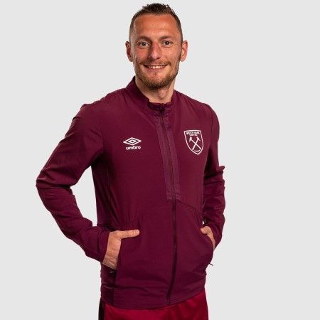 Fotbalové Bundy Umbro West Ham Utd 22/23 Presentation Jacket Tmavě Červené | CZ-87770