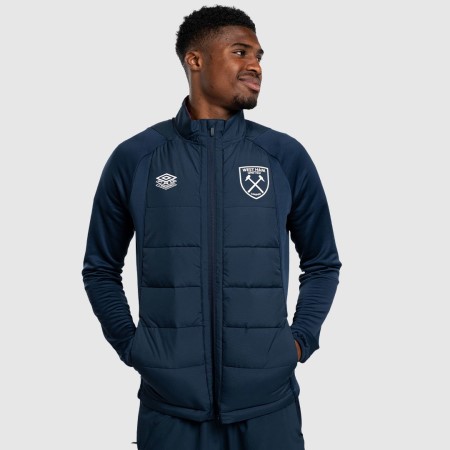Fotbalové Bundy Umbro West Ham Utd 22/23 Thermal Jacket Tmavě Tmavě Blankyt Červené | CZ-84182