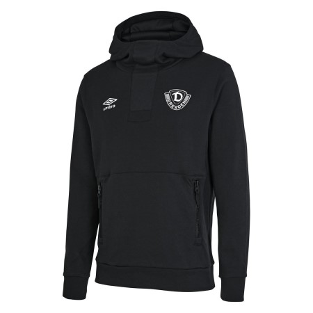 Fotbalové Football Mikiny S Kapucí Umbro Dynamo Dresden 22/23 Travel Oh Hoody Černé | CZ-29339