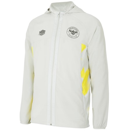 Fotbalové Fotbalové Bundy Umbro Brentford 22/23 Shower Jacket Junior Bílé Žluté | CZ-06468